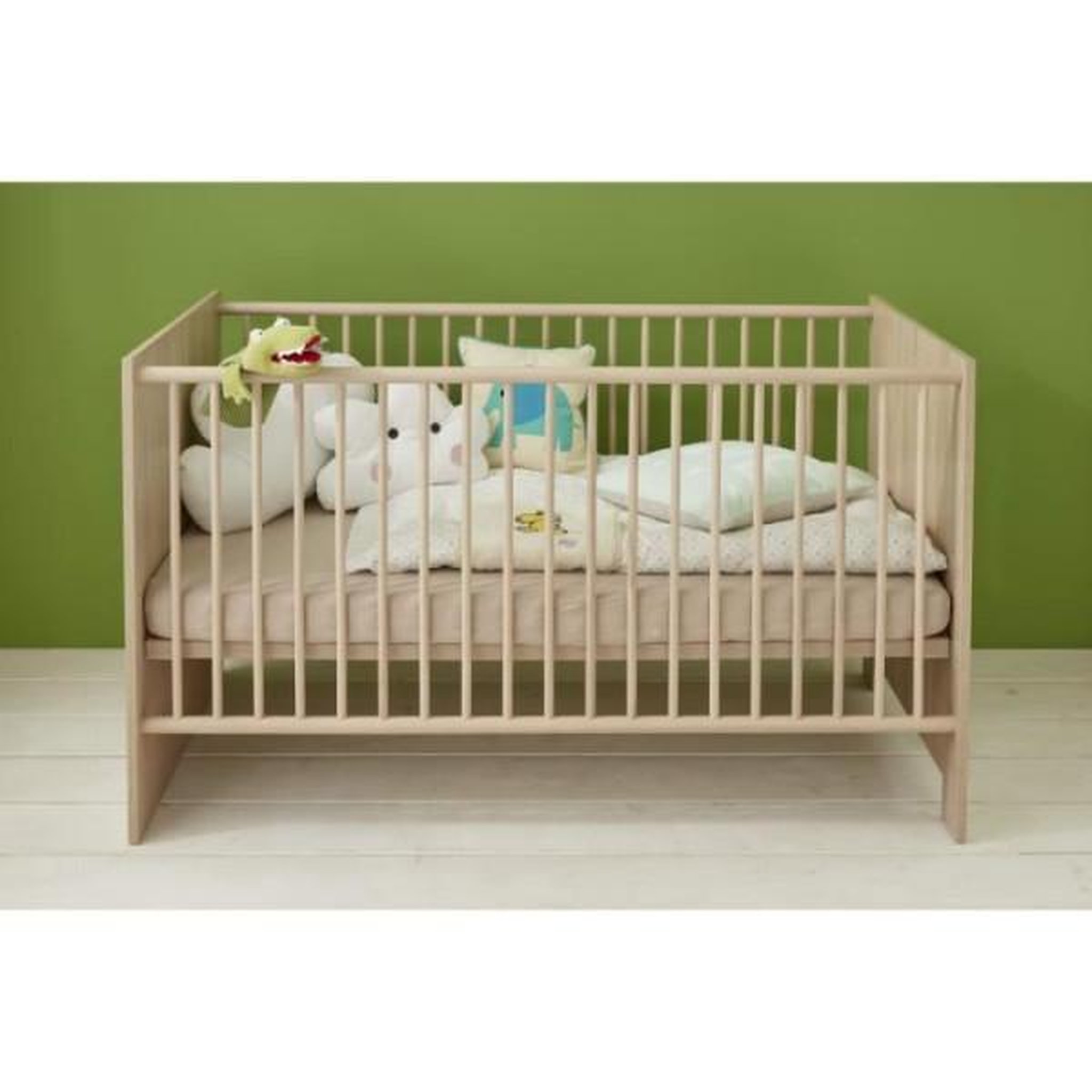 Voir la diapositive 2 : Trendteam Chambre bébé Duo : Lit 70 x 140 cm + Commode a langer OLIVIA - Chene - TREND TEAM