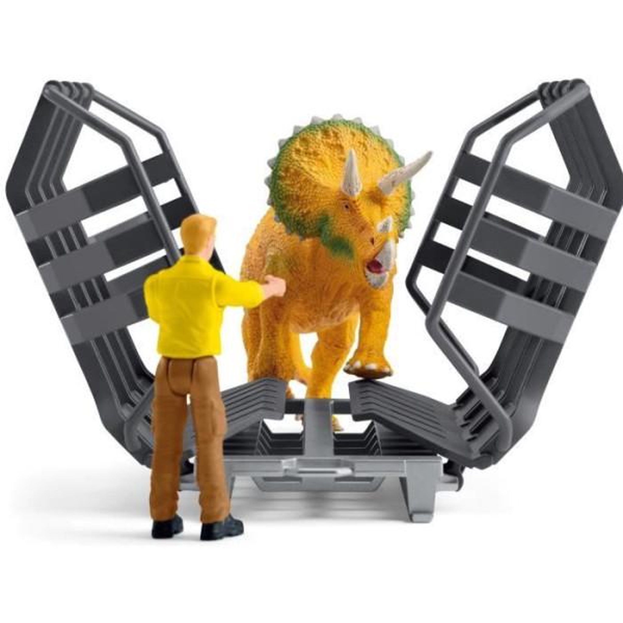 Voir la diapositive 5 : Schleich Mission de transport Dino, coffret de 43 pieces avec figurine tricératops et camion de transport, jouets dinosaures pour enfant