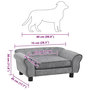 Voir la diapositive 6 : VIDAXL Canape pour chien Gris 72x45x30 cm Peluche