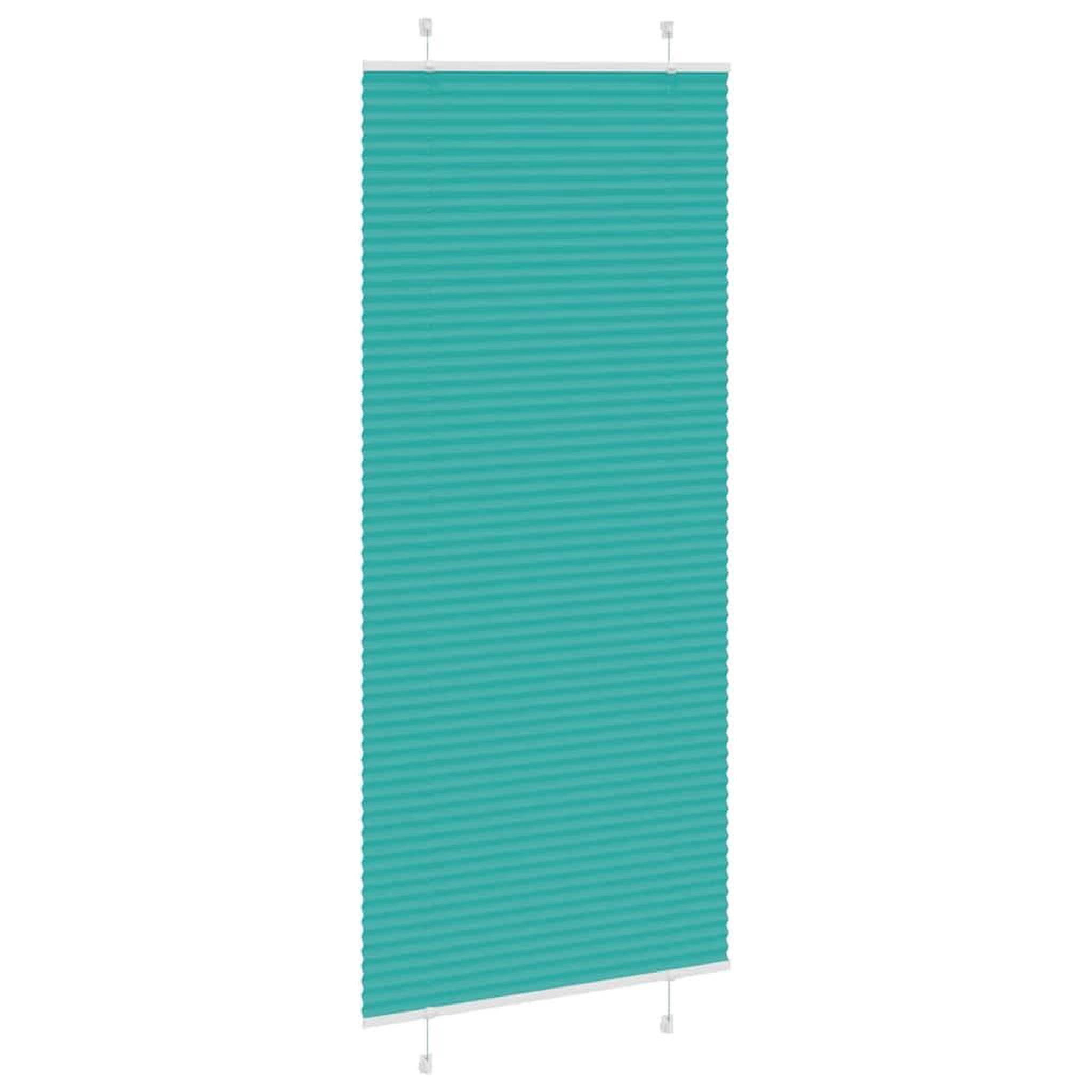 Voir la diapositive 3 : VIDAXL Store plisse vert petrole 100x200cm largeur du tissu 99,4 cm