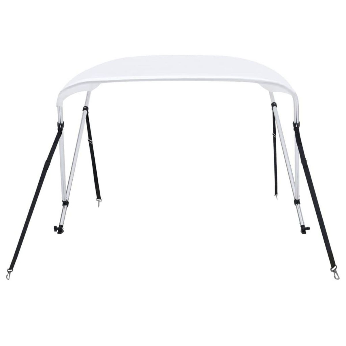 VIDAXL Auvent bimini a 2 arceaux Blanc 150x120x110 cm