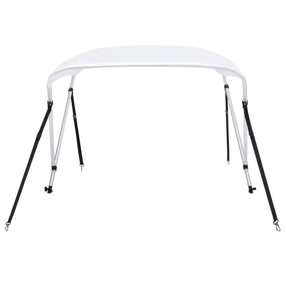 VIDAXL Auvent bimini a 2 arceaux Blanc 150x120x110 cm