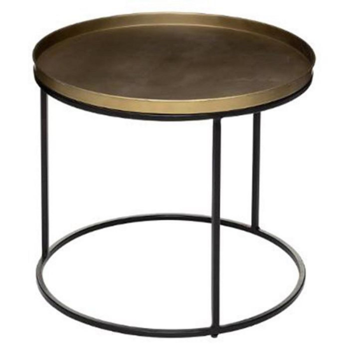 ATMOSPHERA Lot de 2 Tables à Café Design  Basile  56cm Or