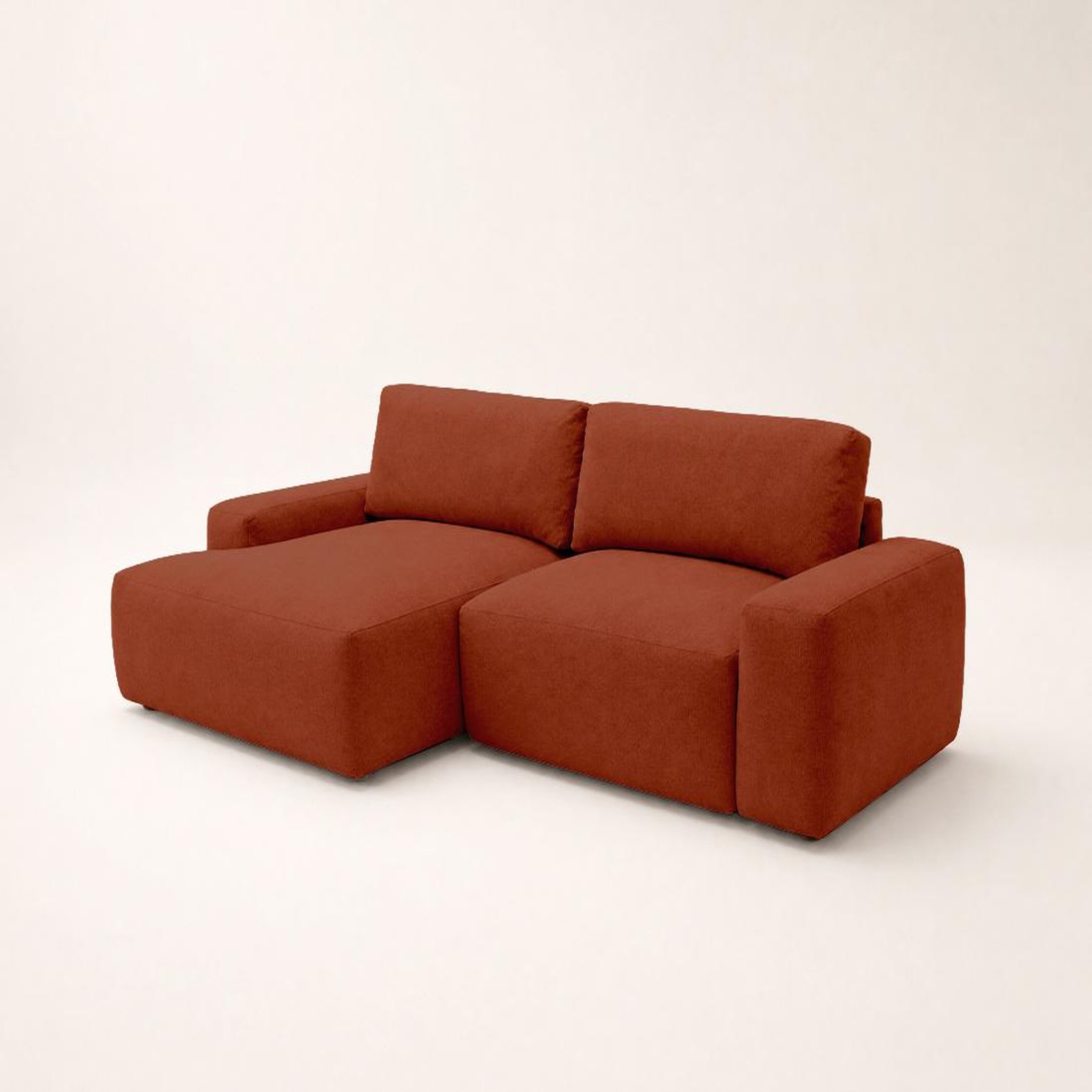 Voir la diapositive 3 : BEST MOBILIER Tama - canapé d'angle gauche 4 places convertible avec coffre en tissu