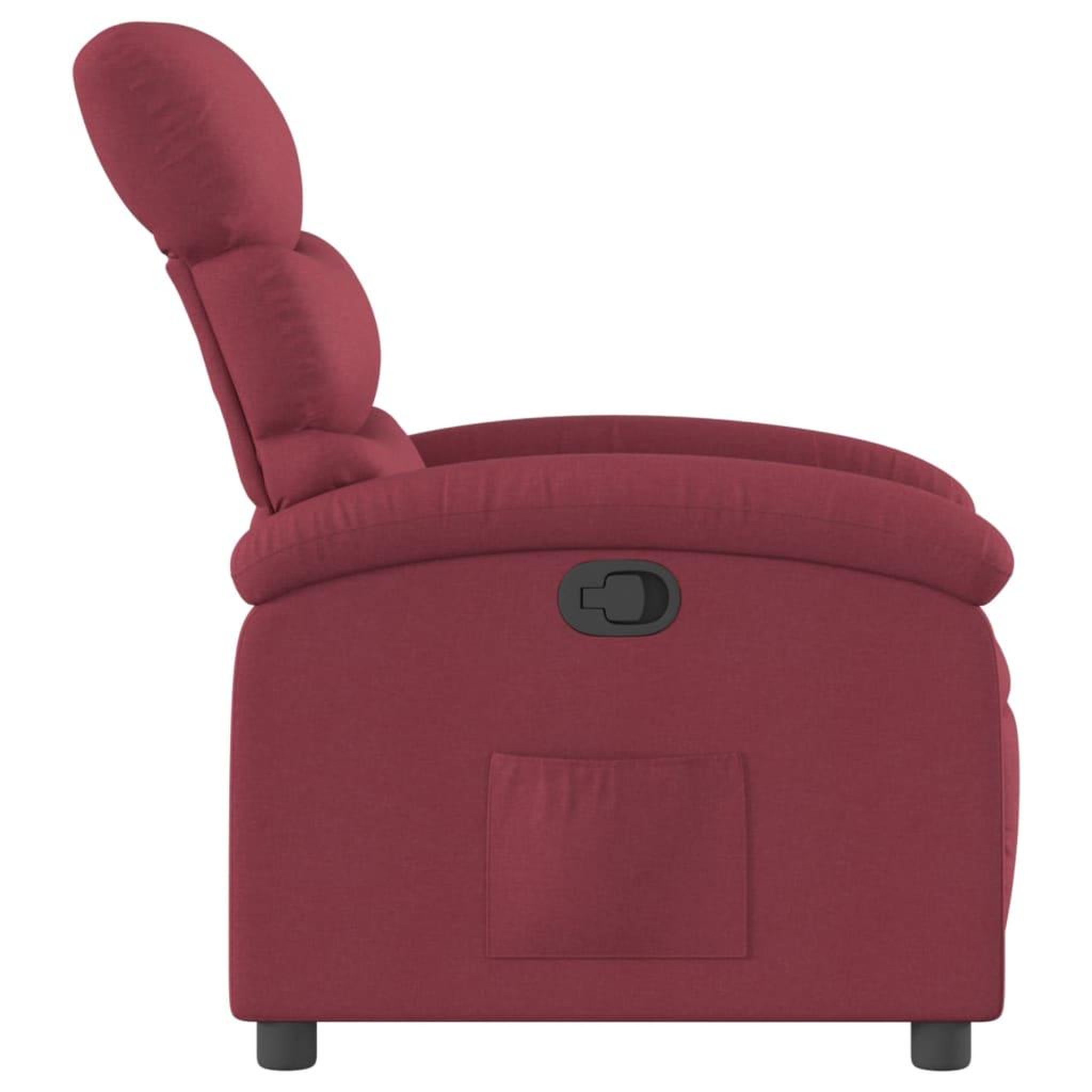 Voir la diapositive 4 : VIDAXL Fauteuil inclinable Rouge bordeaux Tissu