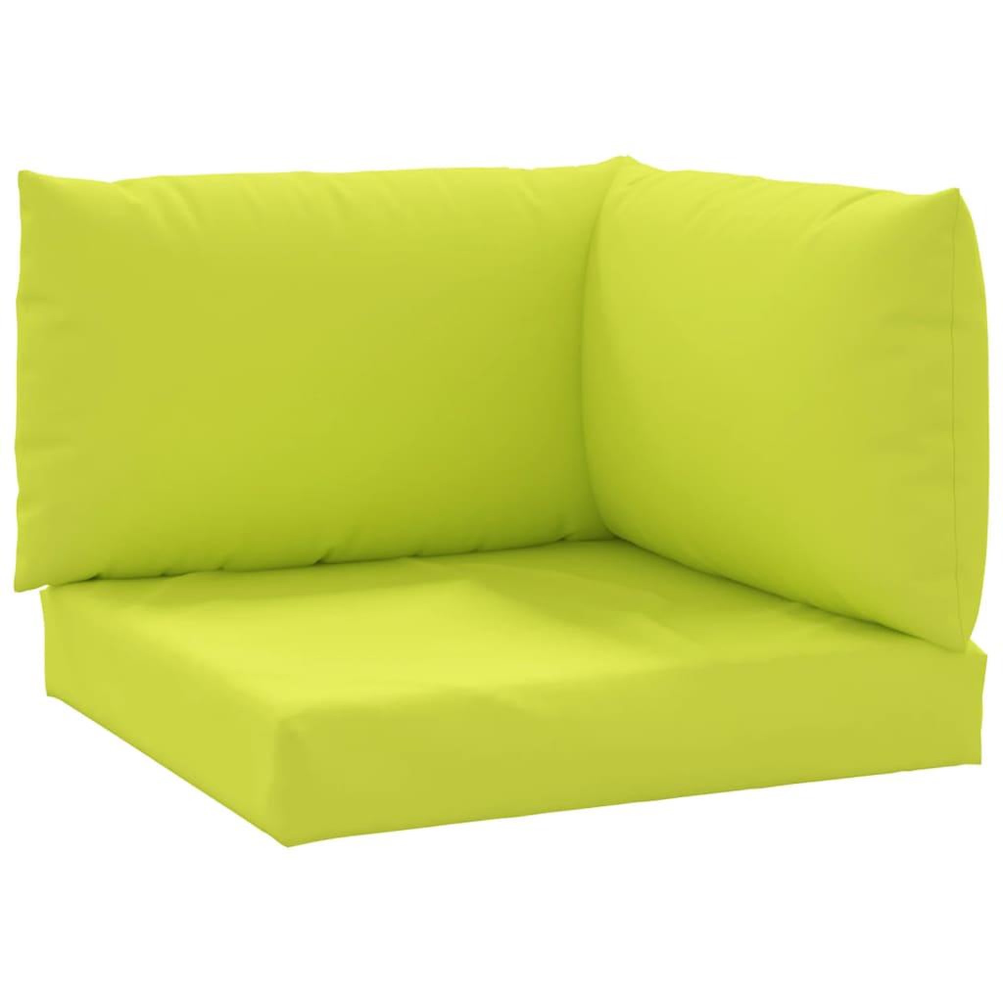 Voir la diapositive 2 : VIDAXL Coussins de palette lot de 3 vert vif tissu oxford