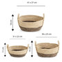 Voir la diapositive 5 : VS VENTA-STOCK Set de 3 paniers Xiana fibre naturelle, blanc/marron