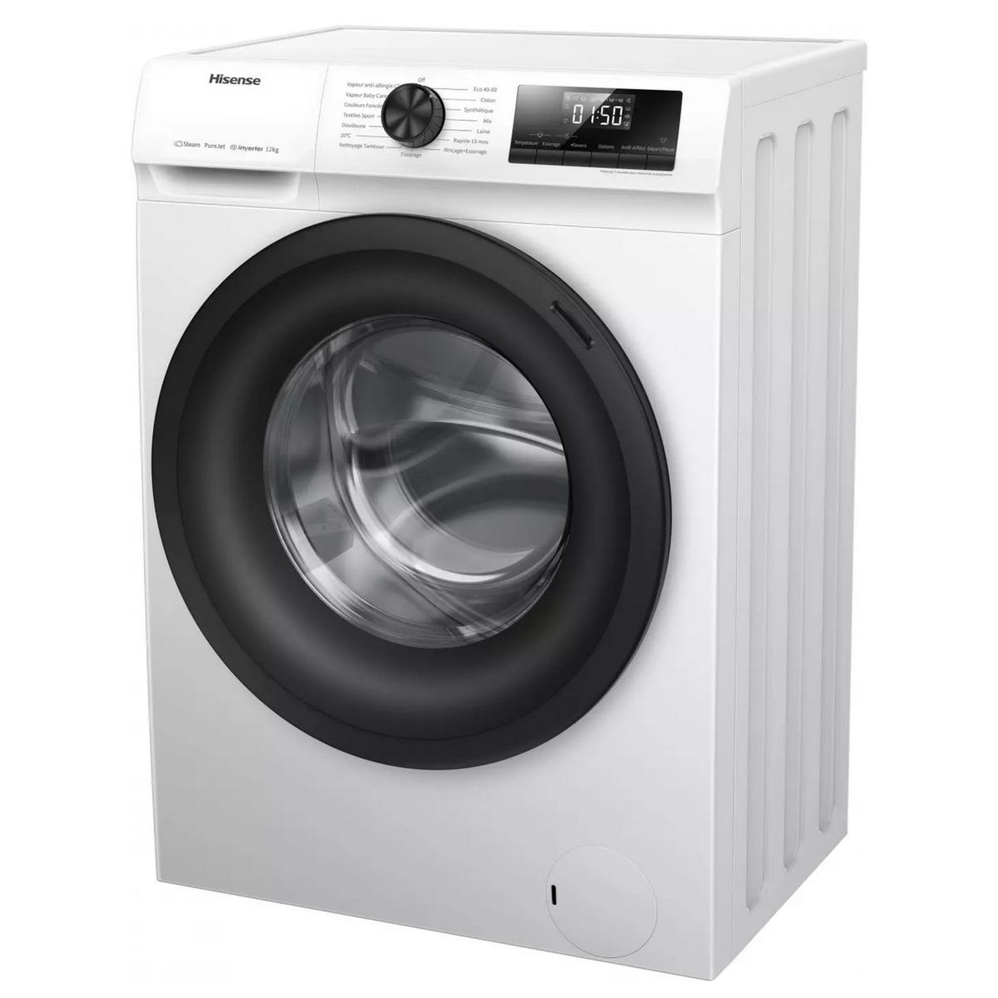 Voir la diapositive 4 : Hisense Lave-linge frontal 12kg 1400 tours/min - W1214QE