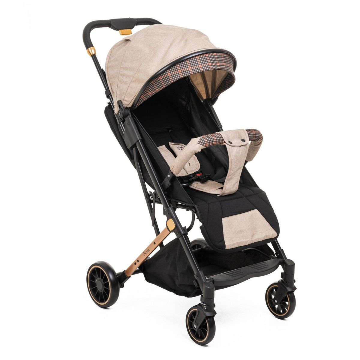 BEBELISSIMO Bebelissimo - Poussette bébé Citadine Ultra Compacte - De 0 à 36 mois - Nola - beige