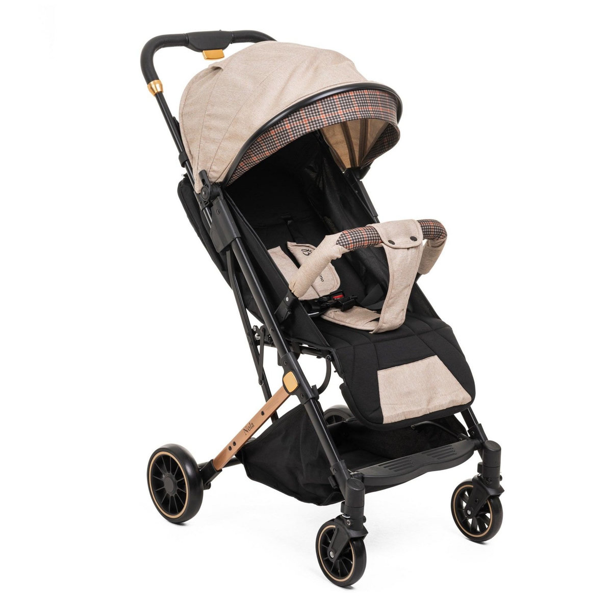 BEBELISSIMO Bebelissimo - Poussette bébé Citadine Ultra Compacte - De 0 à 36 mois - Nola - beige