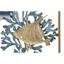 Voir la diapositive 2 : Paris Prix Déco Murale Encadrée en Métal  Fish  50cm Multicolore