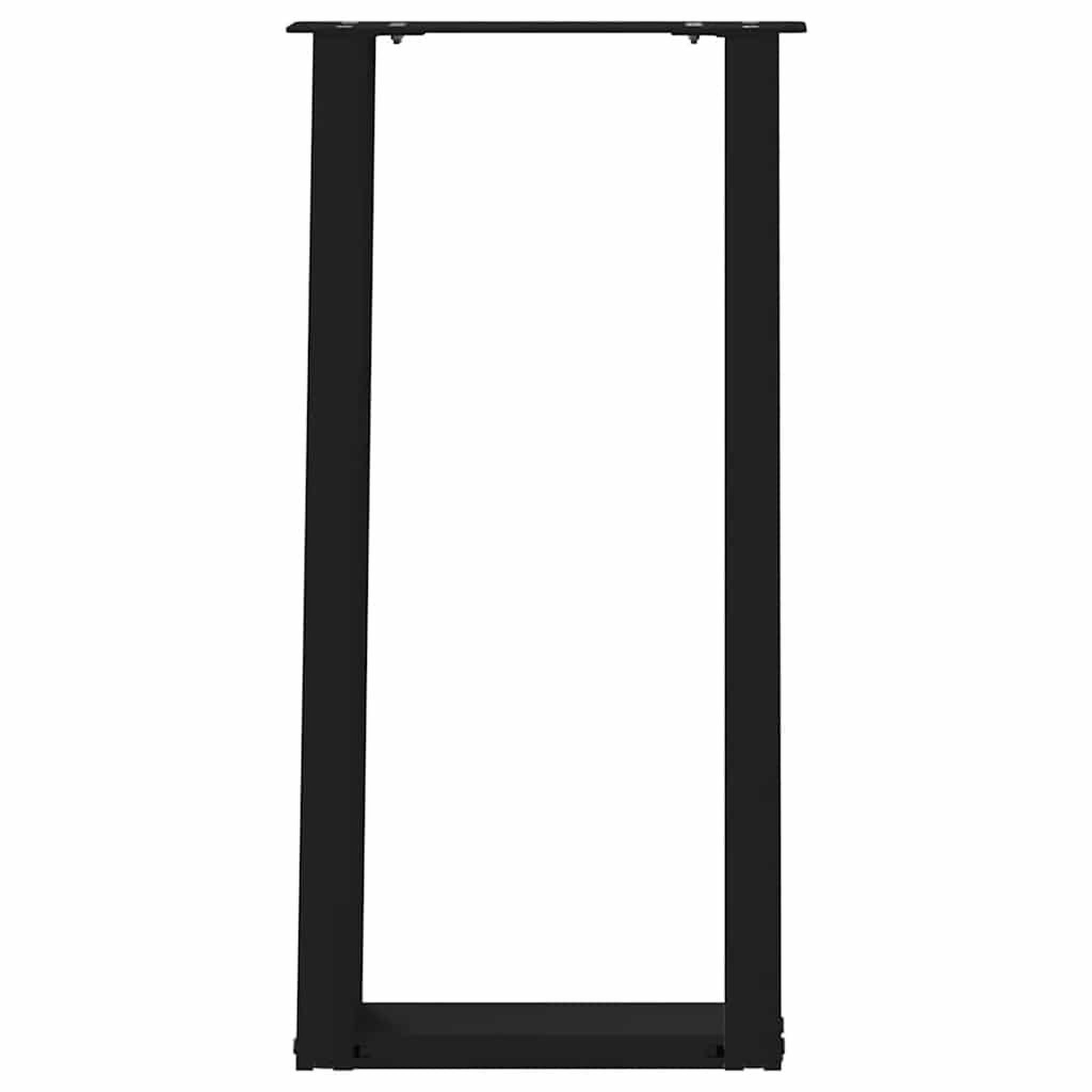 Voir la diapositive 5 : VIDAXL Pieds de table console forme de U 2 pcs noir 28x(72-73)cm acier
