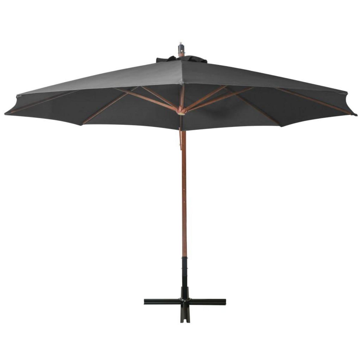 VIDAXL Parasol de jardin suspendu avec mat anthracite bois de sapin