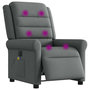 Voir la diapositive 2 : VIDAXL Fauteuil inclinable de massage electrique gris fonce tissu