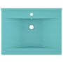 Voir la diapositive 3 : VIDAXL Lavabo avec trou de robinet Vert clair mat 60x46 cm Ceramique