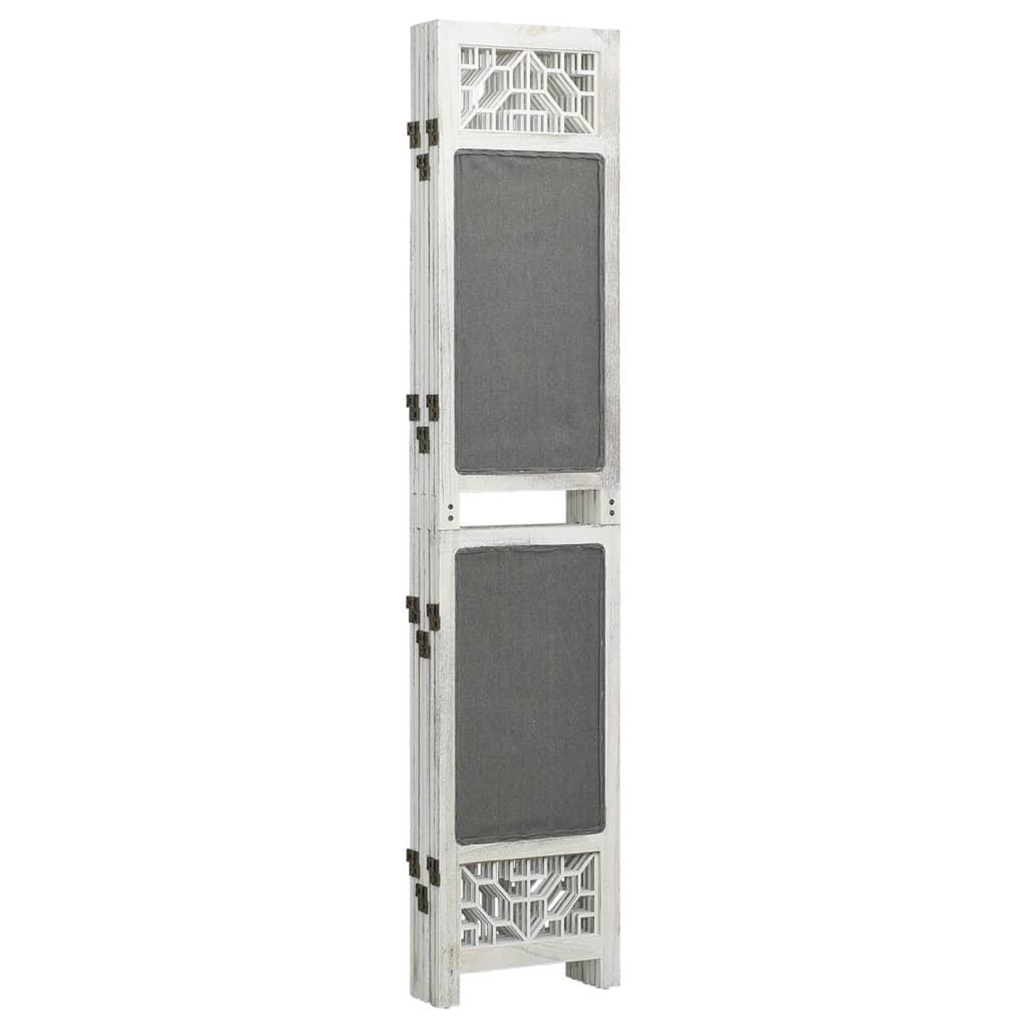 Voir la diapositive 3 : VIDAXL Cloison de separation 6 panneaux Gris 210x165 cm Tissu