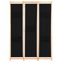 Voir la diapositive 2 : VIDAXL Cloison de separation 3 panneaux Noir 120x170x4 cm Tissu