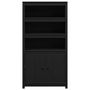 Voir la diapositive 5 : VIDAXL Buffet haut Noir 80x35x154 cm Bois massif de pin