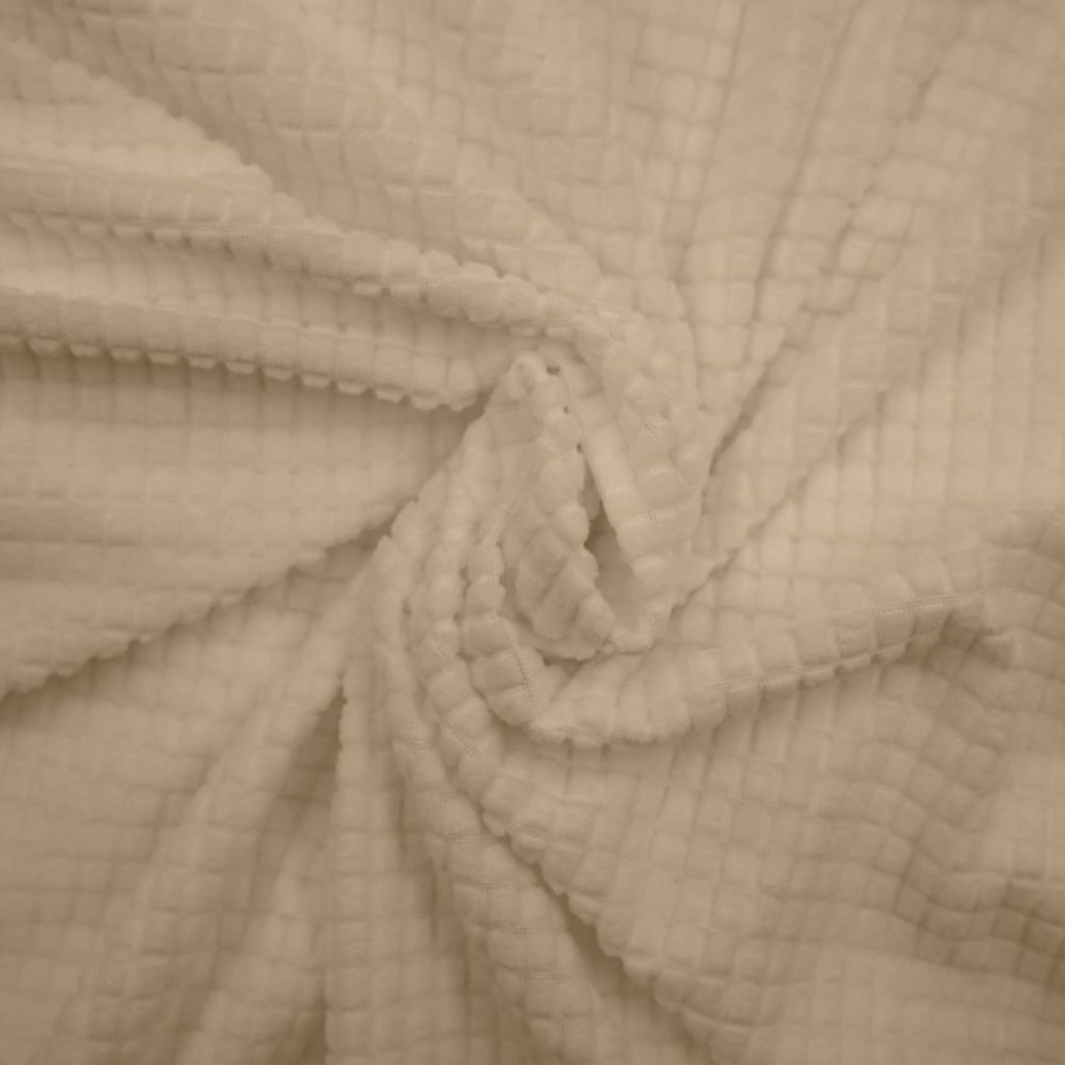 L3C Housse de canapé extensible en polyester gaufré coloris beige