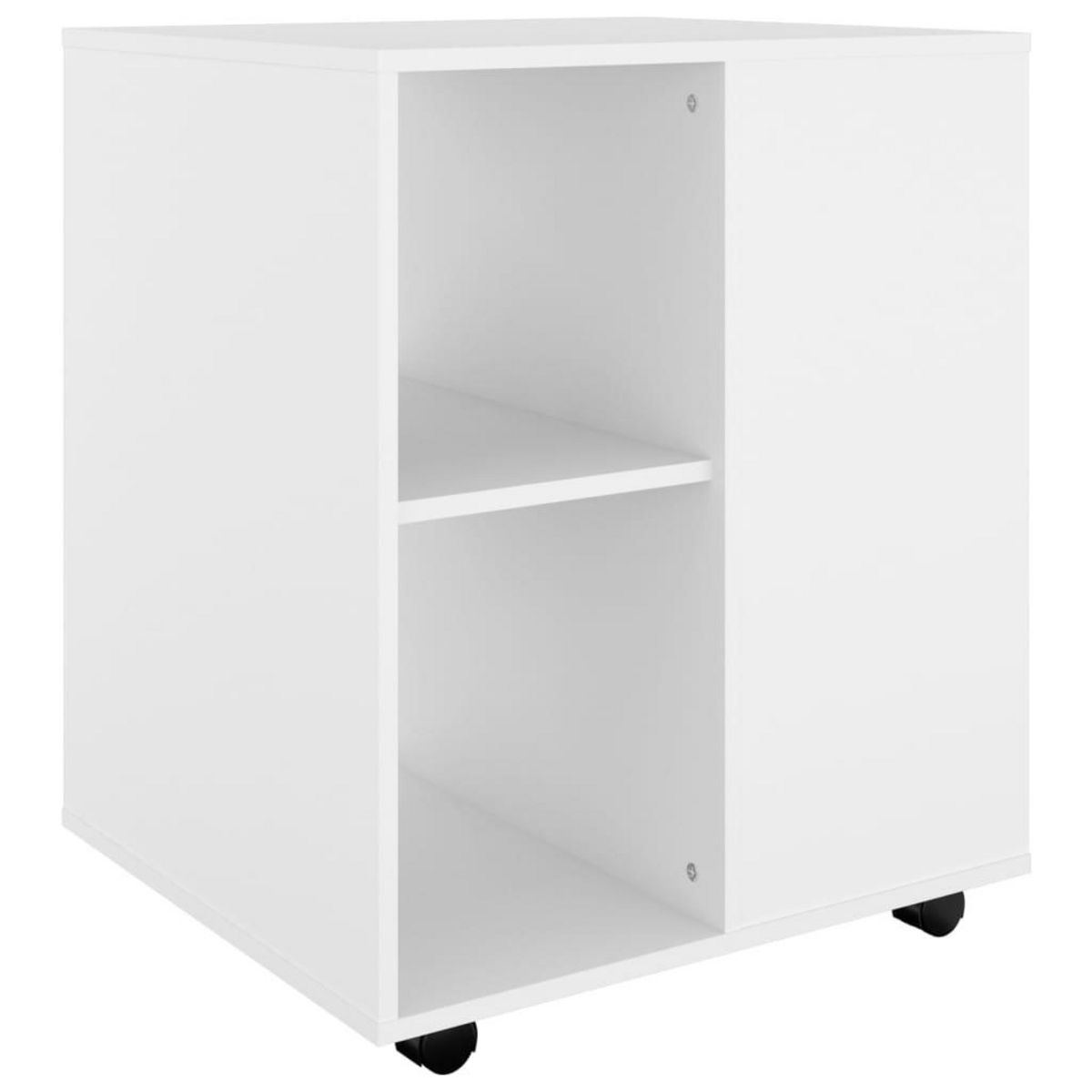 VIDAXL Armoire a roulettes Blanc 60x53x72 cm Bois d'ingenierie