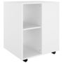 Voir la diapositive 2 : VIDAXL Armoire a roulettes Blanc 60x53x72 cm Bois d'ingenierie