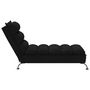 Voir la diapositive 5 : VIDAXL Chaise longue avec coussins noir tissu
