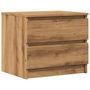 Voir la diapositive 2 : VIDAXL Table de chevet chene artisanal 50x40x43.5 cm bois d'ingenierie
