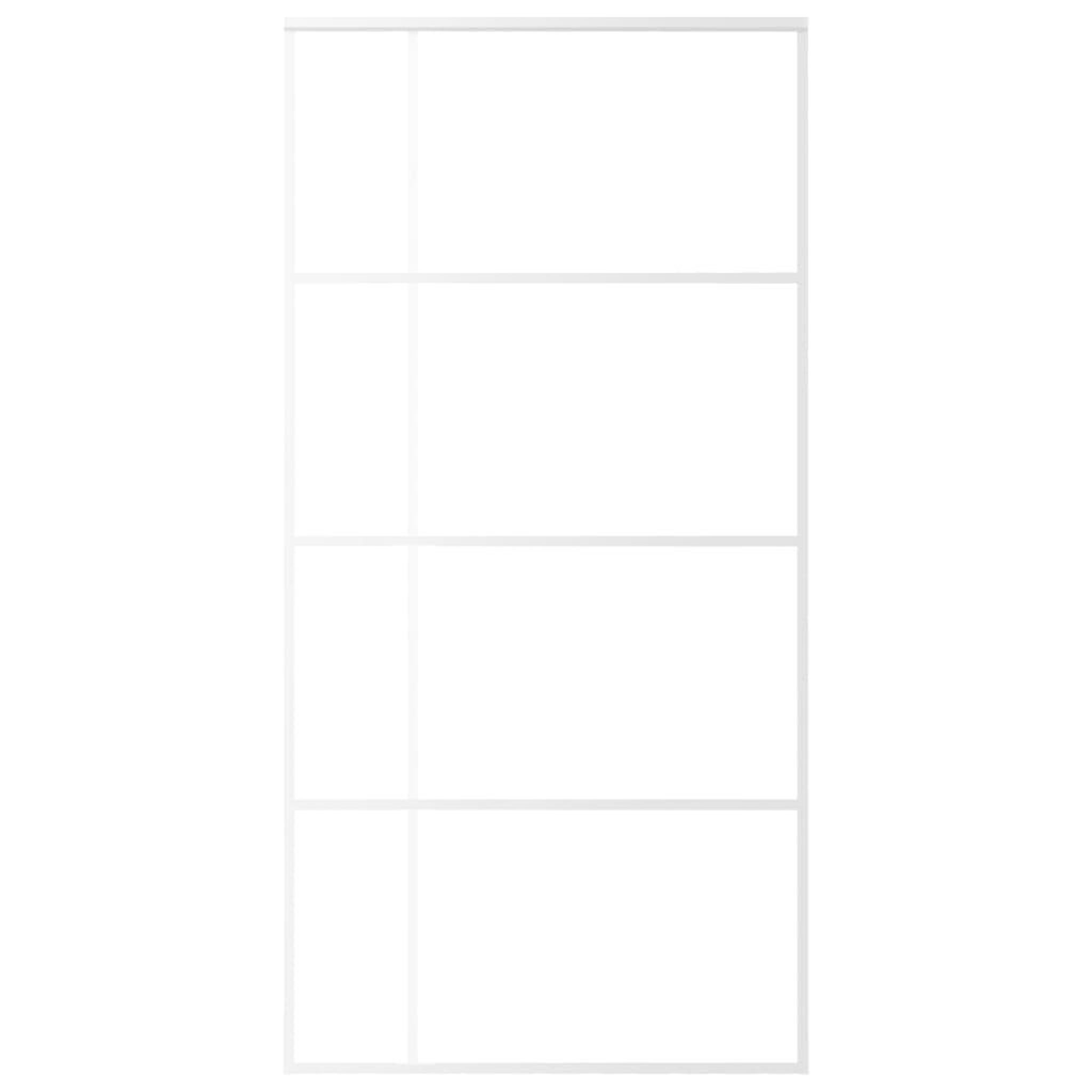 Voir la diapositive 3 : VIDAXL Porte coulissante Verre ESG depoli aluminium 102,5x205 cm Blanc