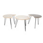 Voir la diapositive 6 : The Home Deco Factory Trio de Tables Gigognes - Beige et Noire - H. 36cm
