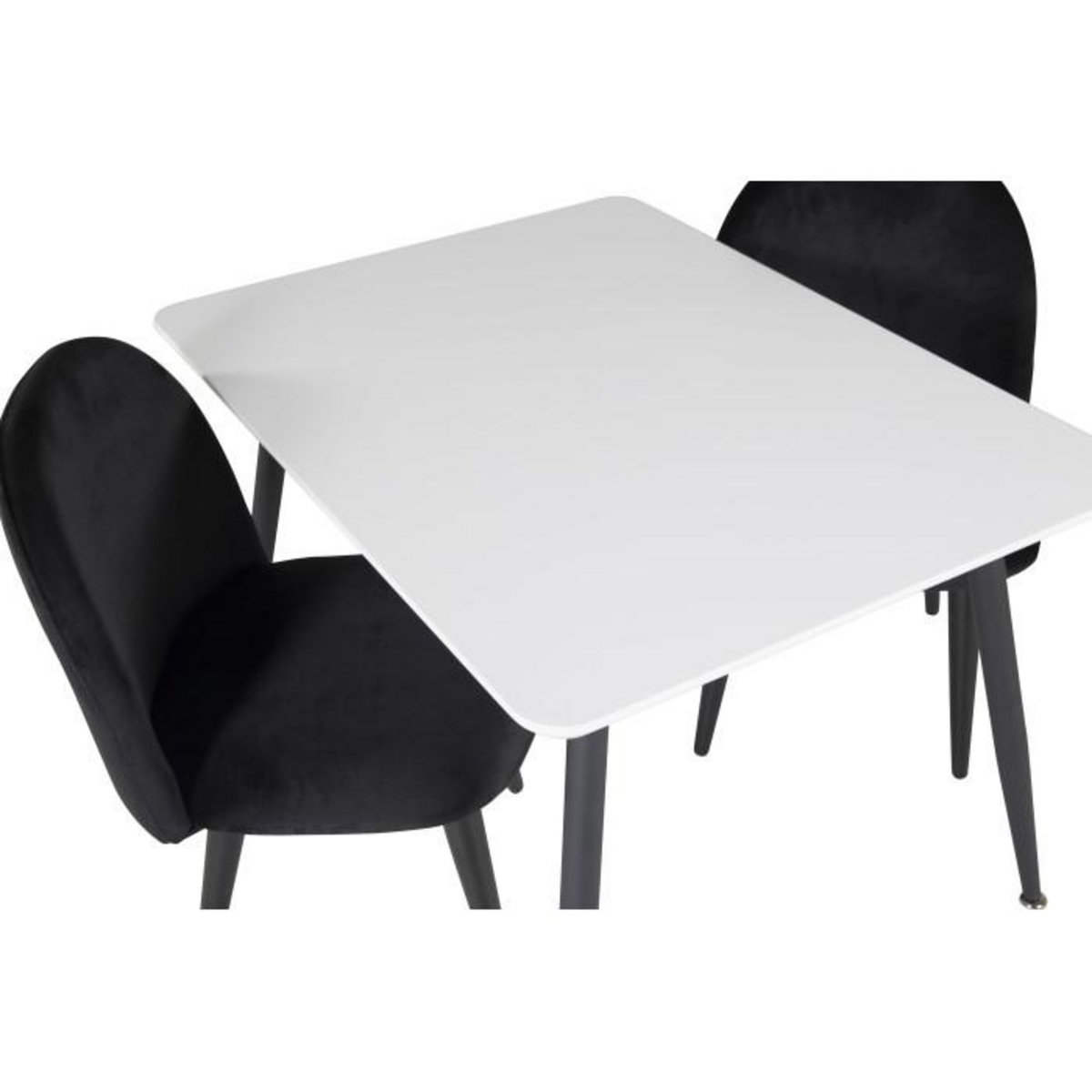 Paris Prix Table Enfant & 2 Chaises  Polar  80cm Blanc & Noir