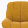 Voir la diapositive 6 : Rendez vous déco Rocking chair en tissu effet velours jaune moutarde-Alvin