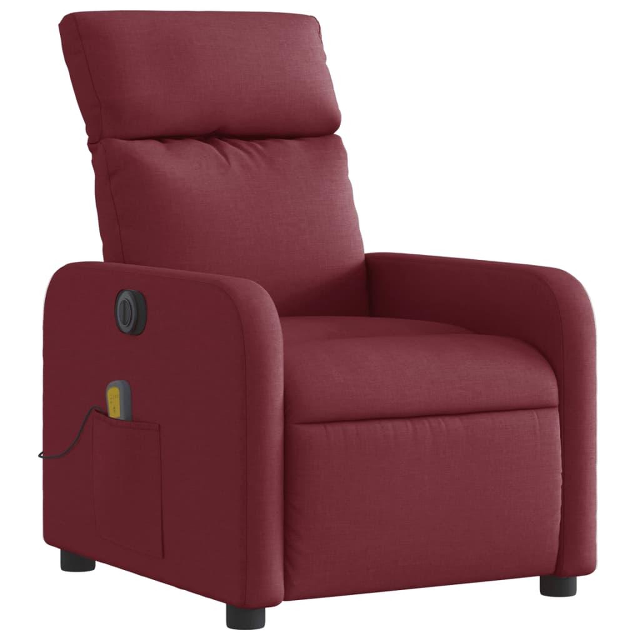 Voir la diapositive 4 : VIDAXL Fauteuil de massage inclinable electrique Rouge bordeaux Tissu