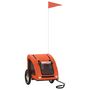 Voir la diapositive 2 : VIDAXL Remorque de velo pour animaux de compagnie orange