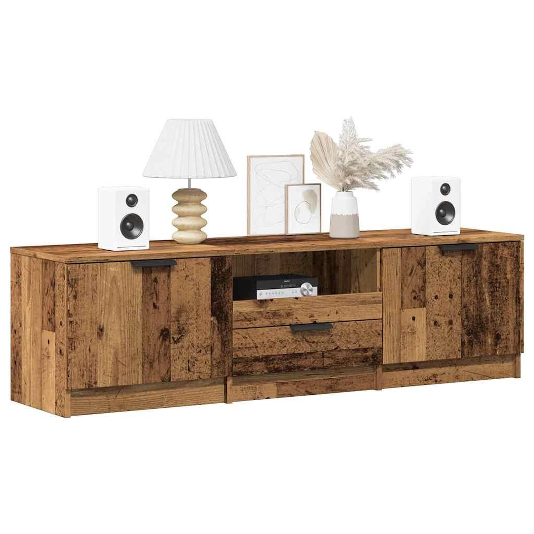 VIDAXL Meuble TV vieux bois 140x35x40 cm bois d'ingenierie