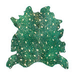 Paris Prix Tapis Peau de Vache  Fly  Vert & Or. Coloris disponibles : Vert