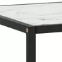 VIDAXL Table basse Noir avec verre marbre blanc 40x40x50 cm