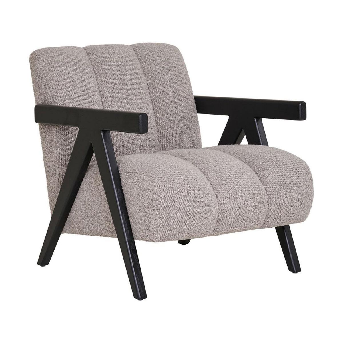 LISA DESIGN Almeria - fauteuil avec accoudoirs - en tissu bouclette