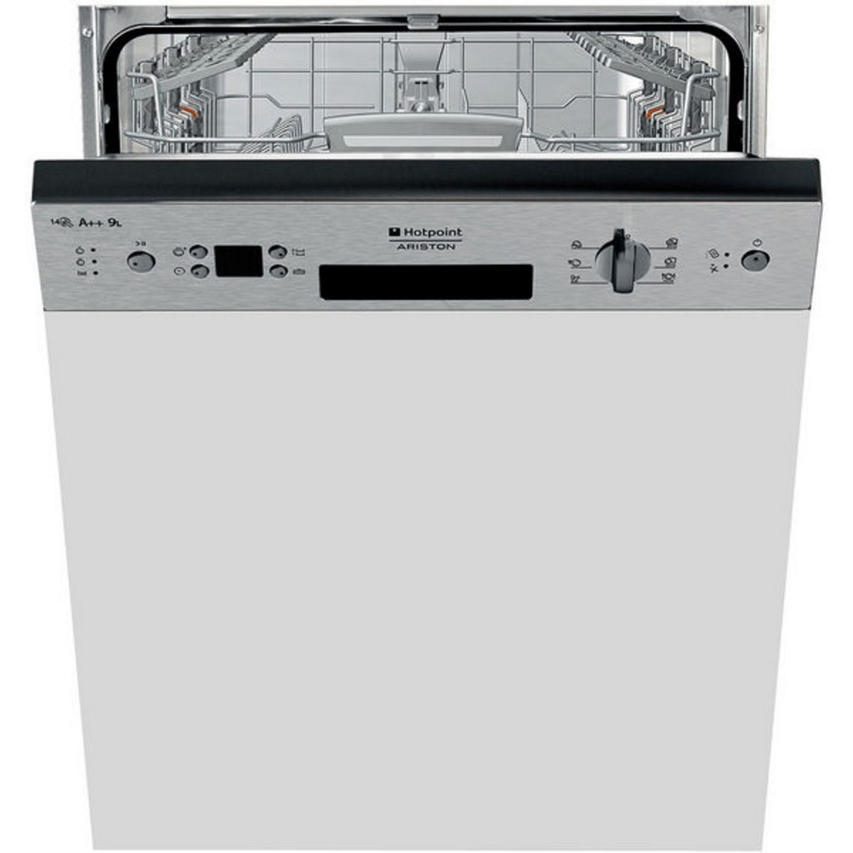 Hotpoint Lave vaisselle LLK 7M121 X EU 14 couverts, 60 cm, 41 dB, semi-encastrable, Départ différé