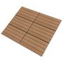 Voir la diapositive 2 : VIDAXL Carreaux de terrasse 6 pcs WPC 60x30 cm 1,08 m^2 Marron