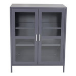 Paris Prix Vitrine 2 Portes  Acero  97cm Gris Clair