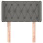 Voir la diapositive 3 : VIDAXL Tete de lit avec oreilles Gris fonce 83x16x78/88 cm Tissu