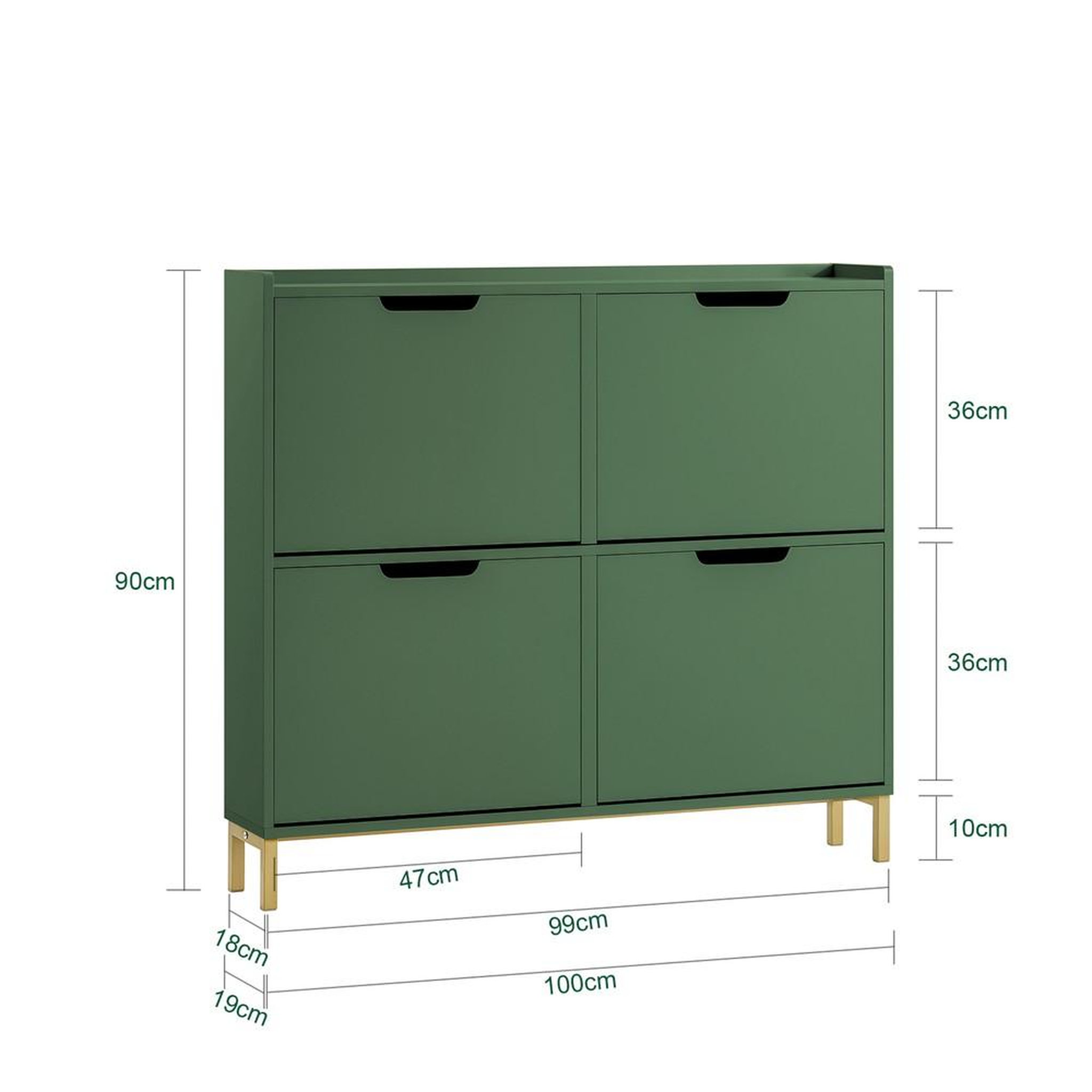Voir la diapositive 3 : SOBUY SoBuy - Meuble À Chaussures 4 portes - Minimaliste - FSR100