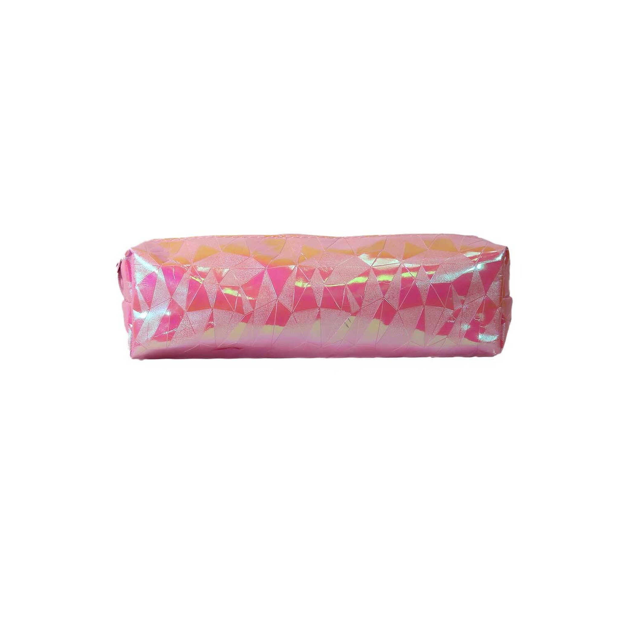 Bagtrotter Trousse scolaire rectangulaire brillante - Rose holographique - Fille - 1 compartiment