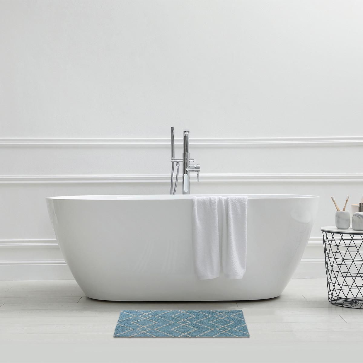 GUY LEVASSEUR Tapis déco en coton tufté fil doré 50x80cm