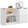 Voir la diapositive 5 : VIDAXL Buffets 2 pcs Blanc brillant 60x30x70 cm Bois d'ingenierie