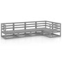 Voir la diapositive 2 : VIDAXL Salon de jardin 5 pcs gris bois de pin massif