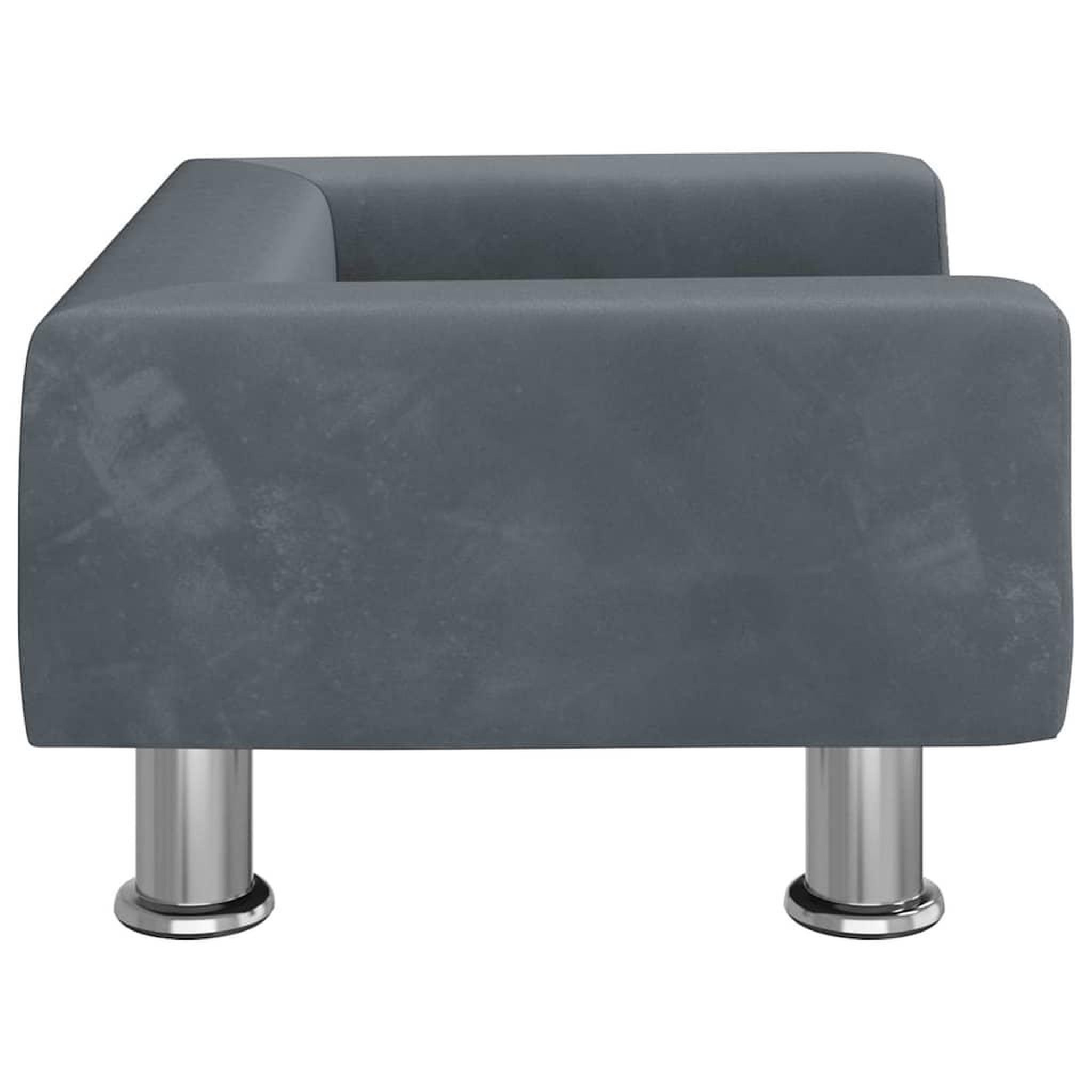 Voir la diapositive 4 : VIDAXL Lit pour chien gris fonce 50x40x26,5 cm velours