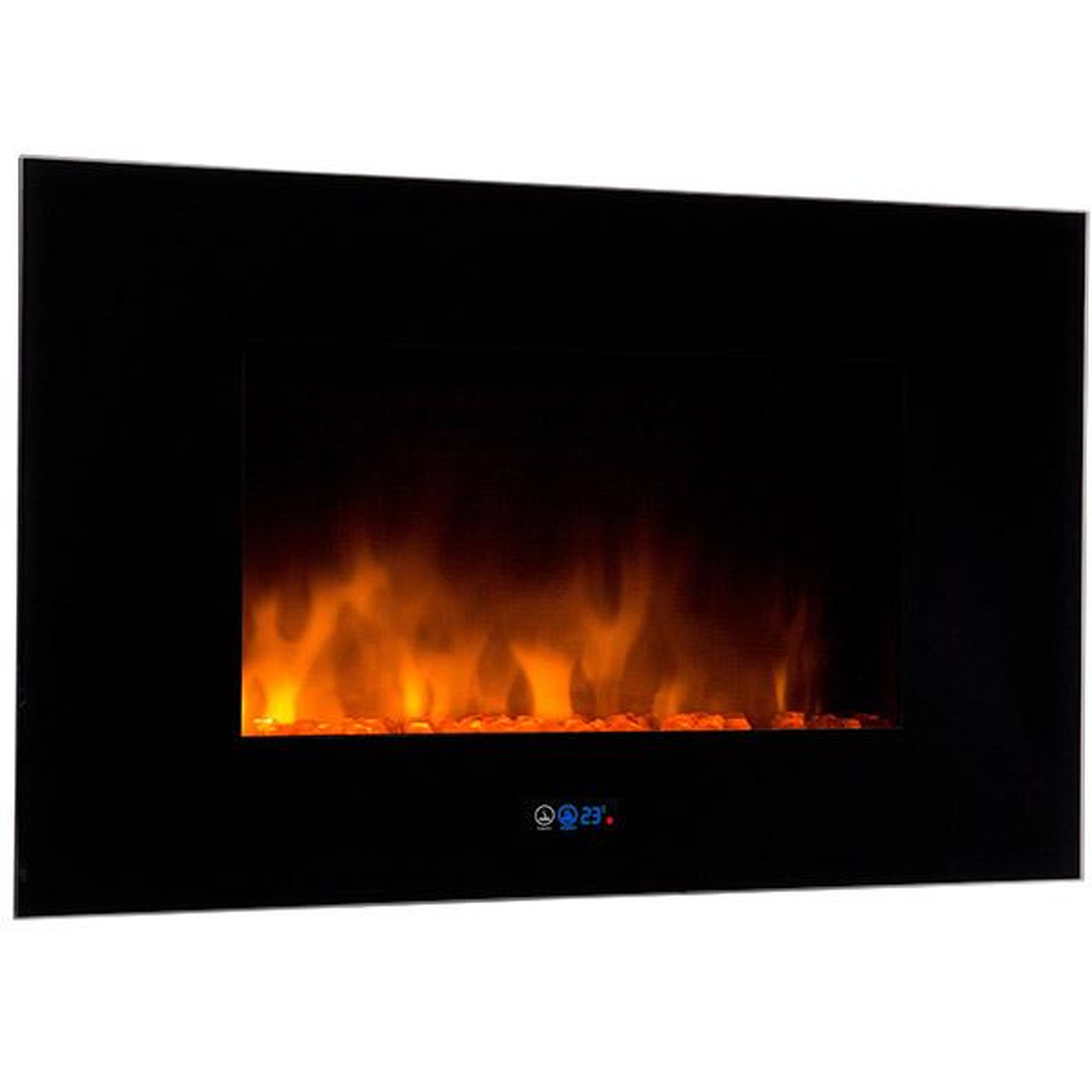 Voir la diapositive 1 : Chemin'arte Cheminée électrique 2000w avec télécommande - volcano