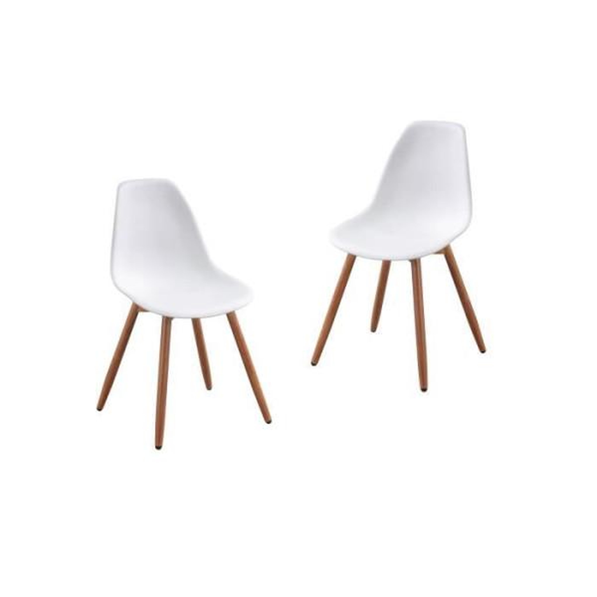 Voir la diapositive 1 : MARKET24 Lot de 2 chaises de jardin en PP - Blanc - 50 x 55 x 85,5 cm