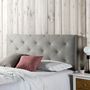 Voir la diapositive 2 : MARCKONFORT Tête de lit Milano 160x60 cm, Losanges en Tissu Gris, 8 cm d'épaisseur